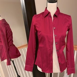 Banana Republic | fuchsia button up shirt